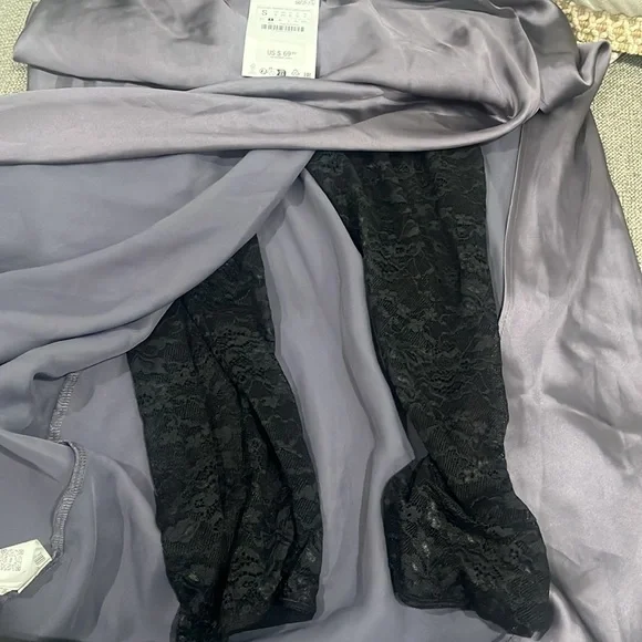 SATIN SKIRT AND LACE LEGGINGS - Picture 7 of 7